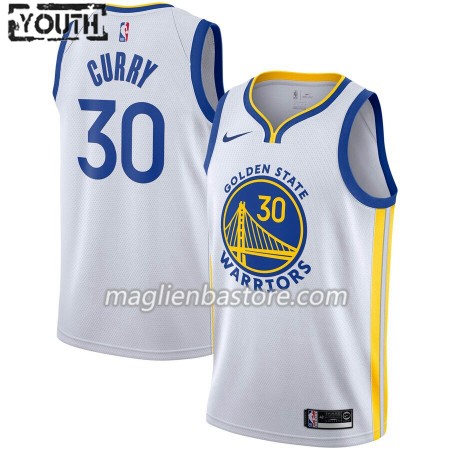 Maglia NBA Golden State Warriors Stephen Curry 30 Nike 2019-20 Association Edition Swingman - Bambino